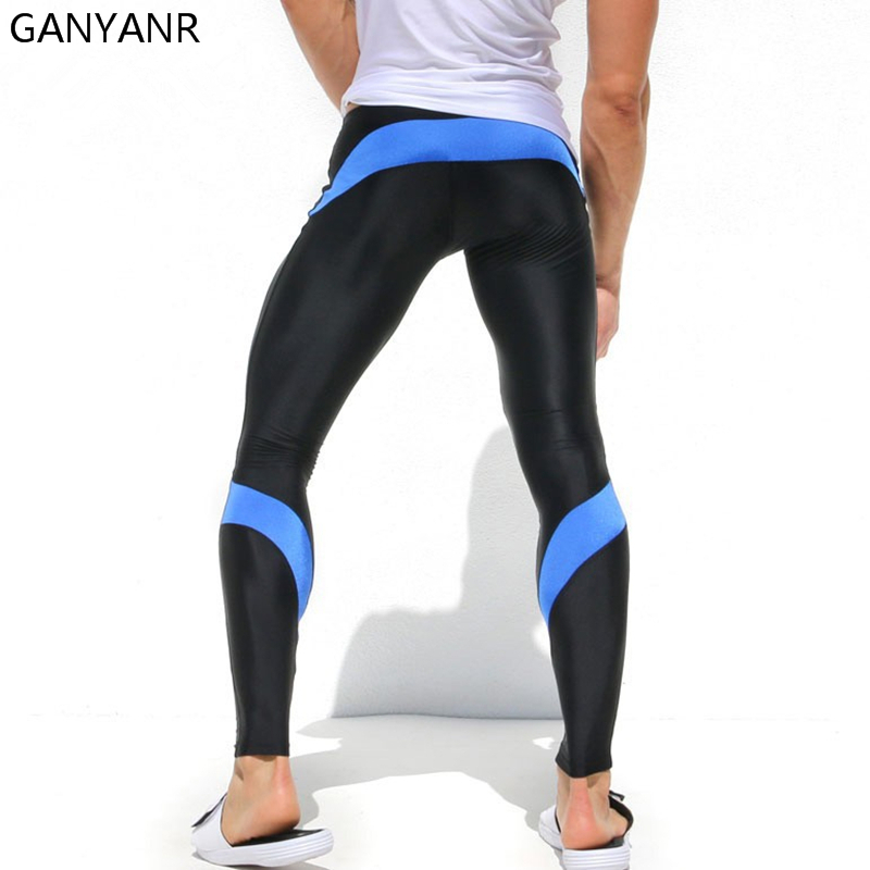 Crossfit Ga - GANYANR Brand Running Tights Men Sport