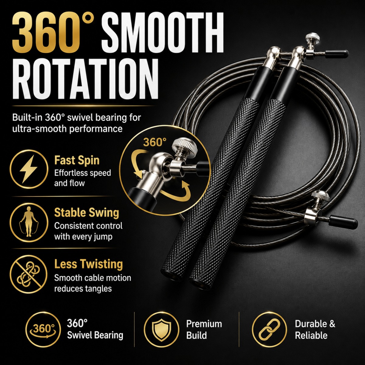360 Degree Ball Bearing Speed  - огляд і ціна Jump Rope Speed Bearing